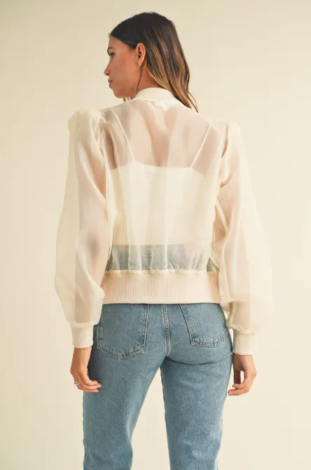 Organza Bomber Jacket