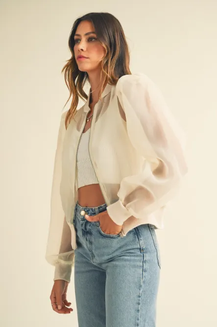 Organza Bomber Jacket