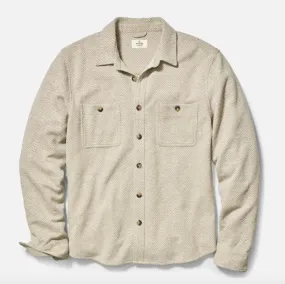 Pacifica Stretch Twill Shirt - Taupe Herringbone