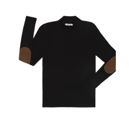 PAR-T395 BLACK PATCH TURTLENECK