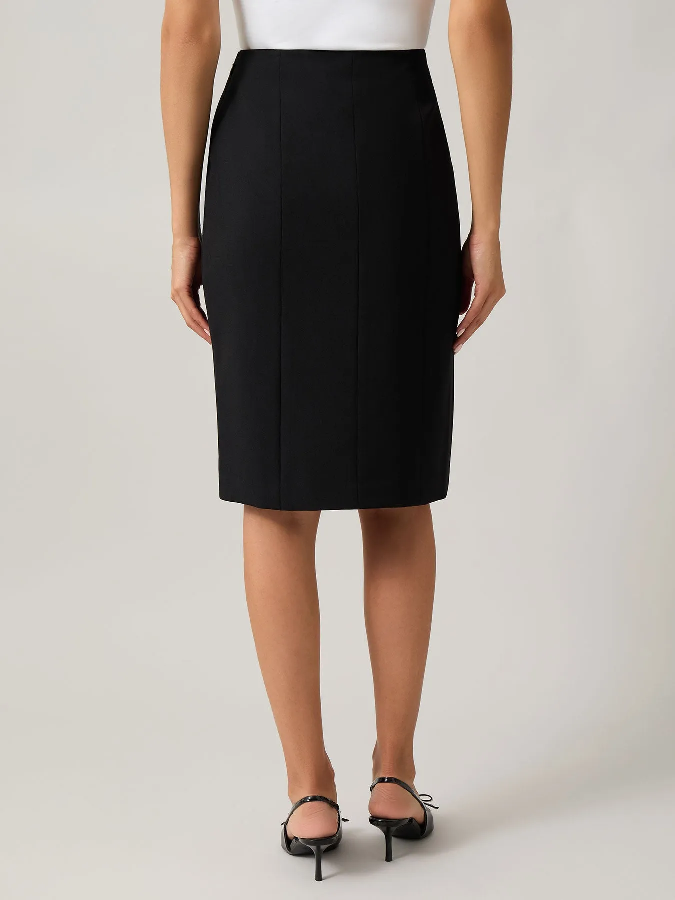 Petite Side Paneled Pencil Skirt