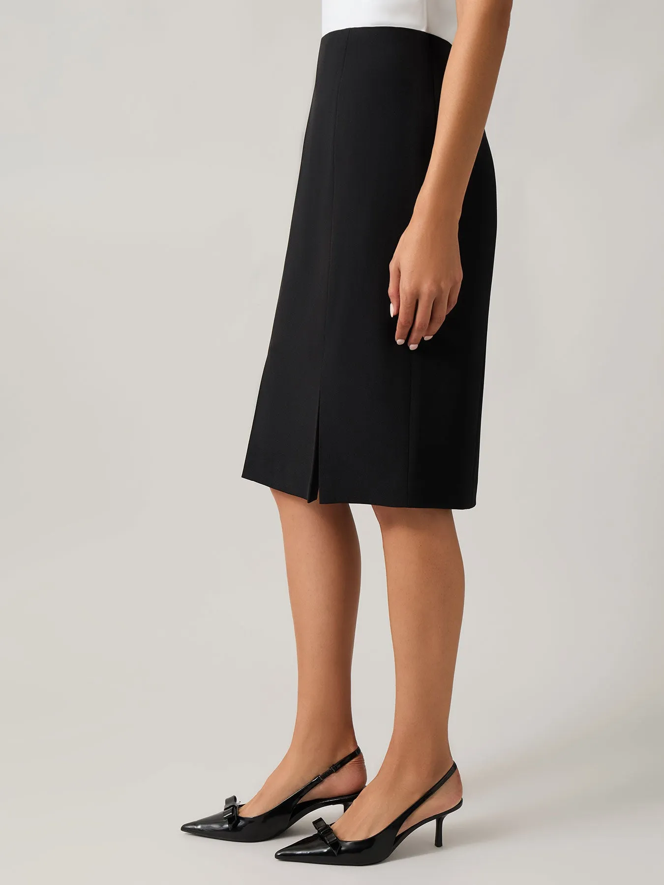 Petite Side Paneled Pencil Skirt