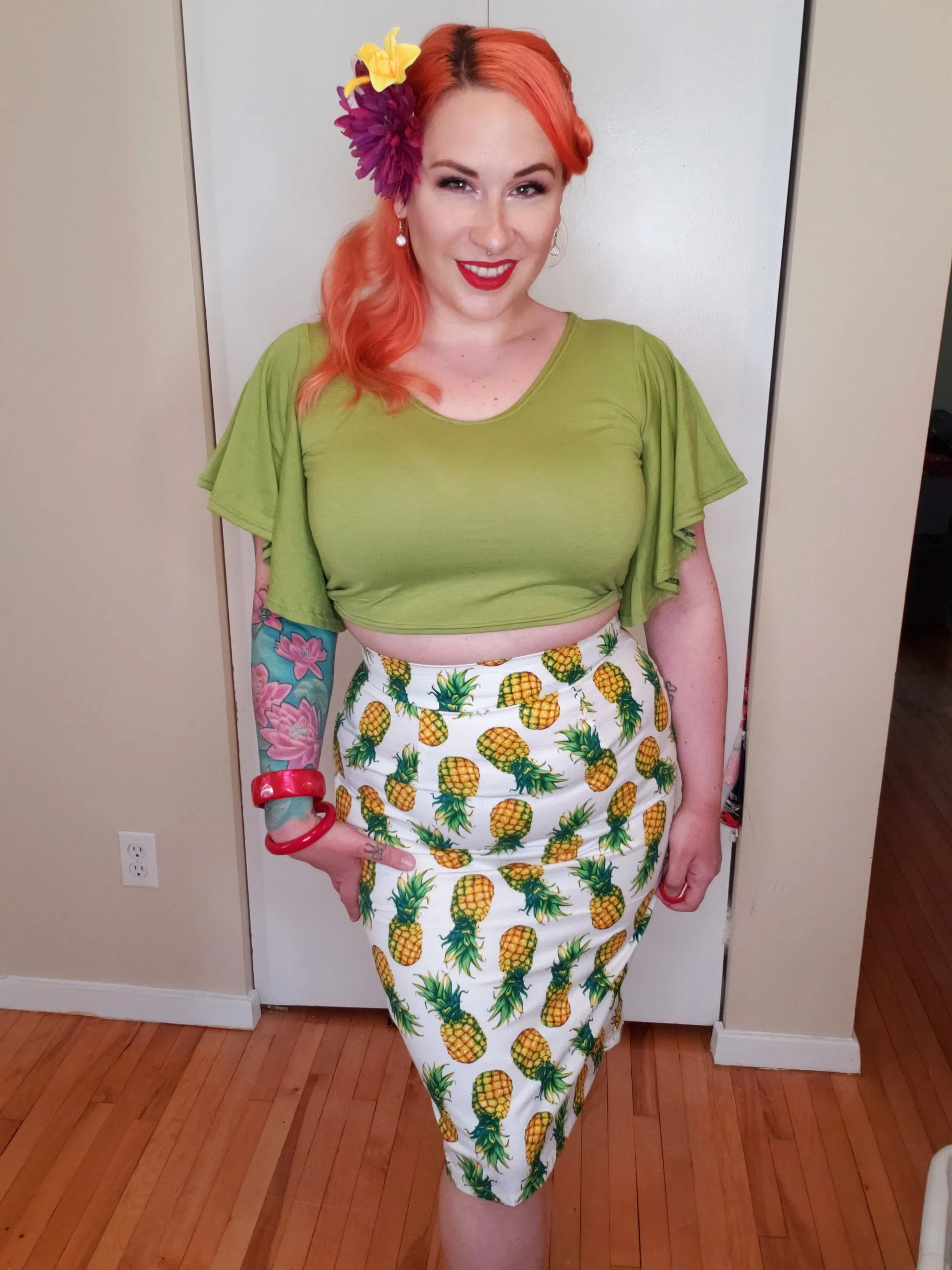 Pineapple Pencil Skirt