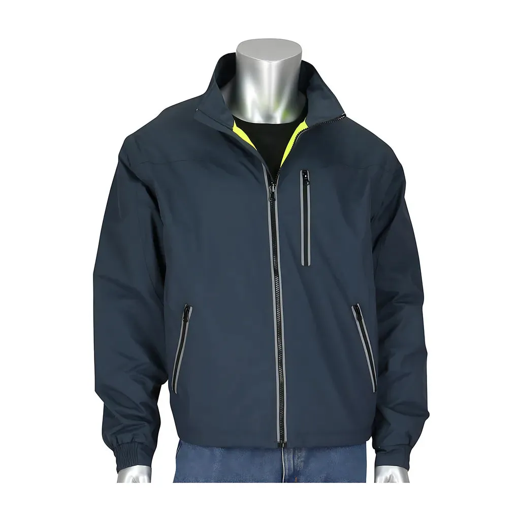 PIP 333-1500-R/4X ANSI Type R Class 3 4-in-1 Reversible Dark Gray Bottom Multi-Seasonal Windbreaker with Detachable Sleeves
