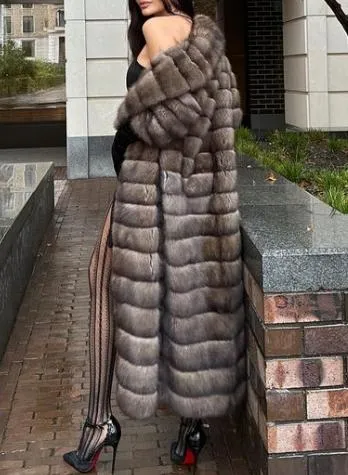 Plush Faux Fur Long Coat