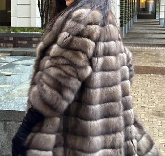 Plush Faux Fur Long Coat