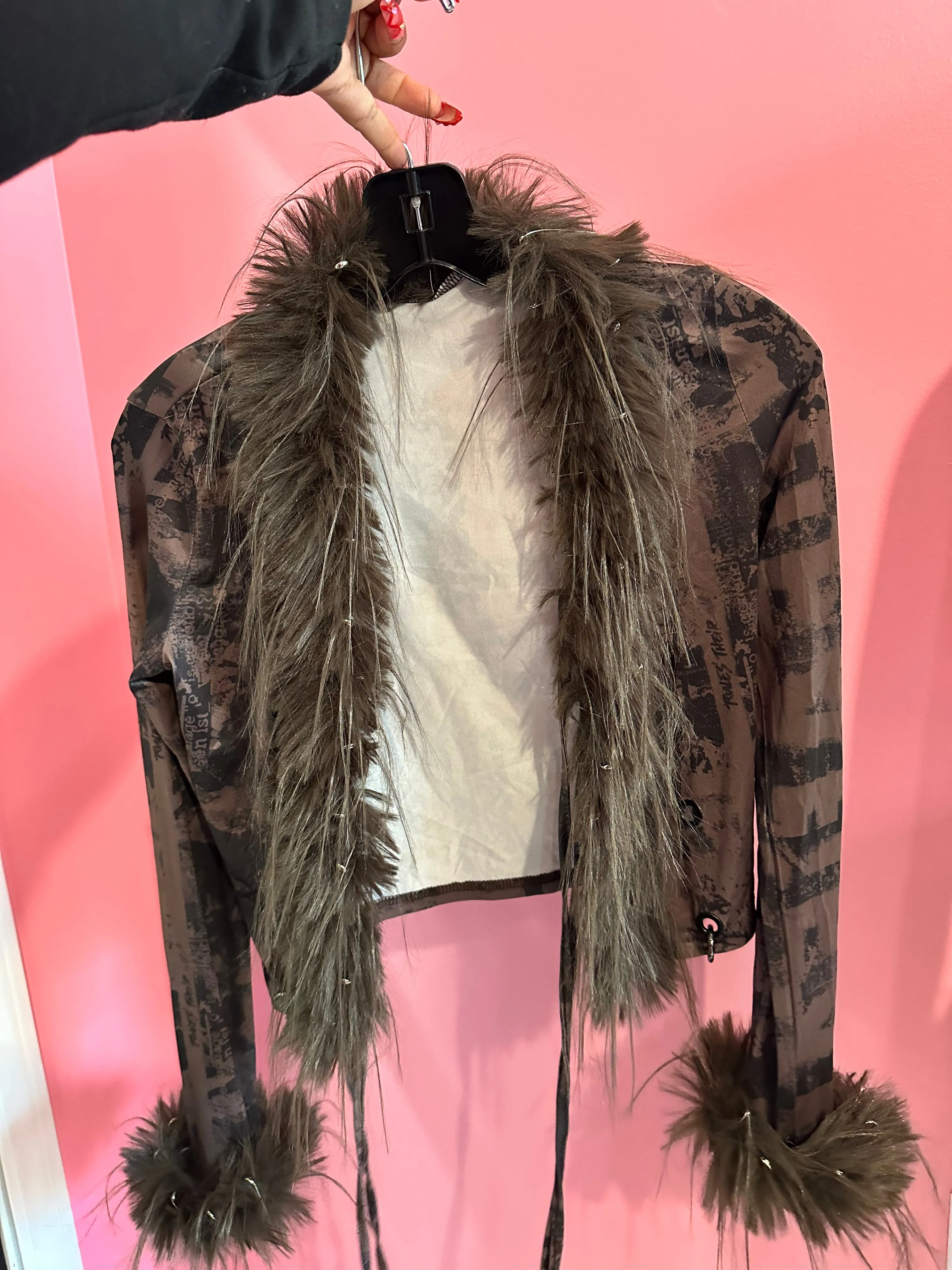 (Pre-Order 12-15 days then ship) Raw ASF Fur Pin Top(Top Only)