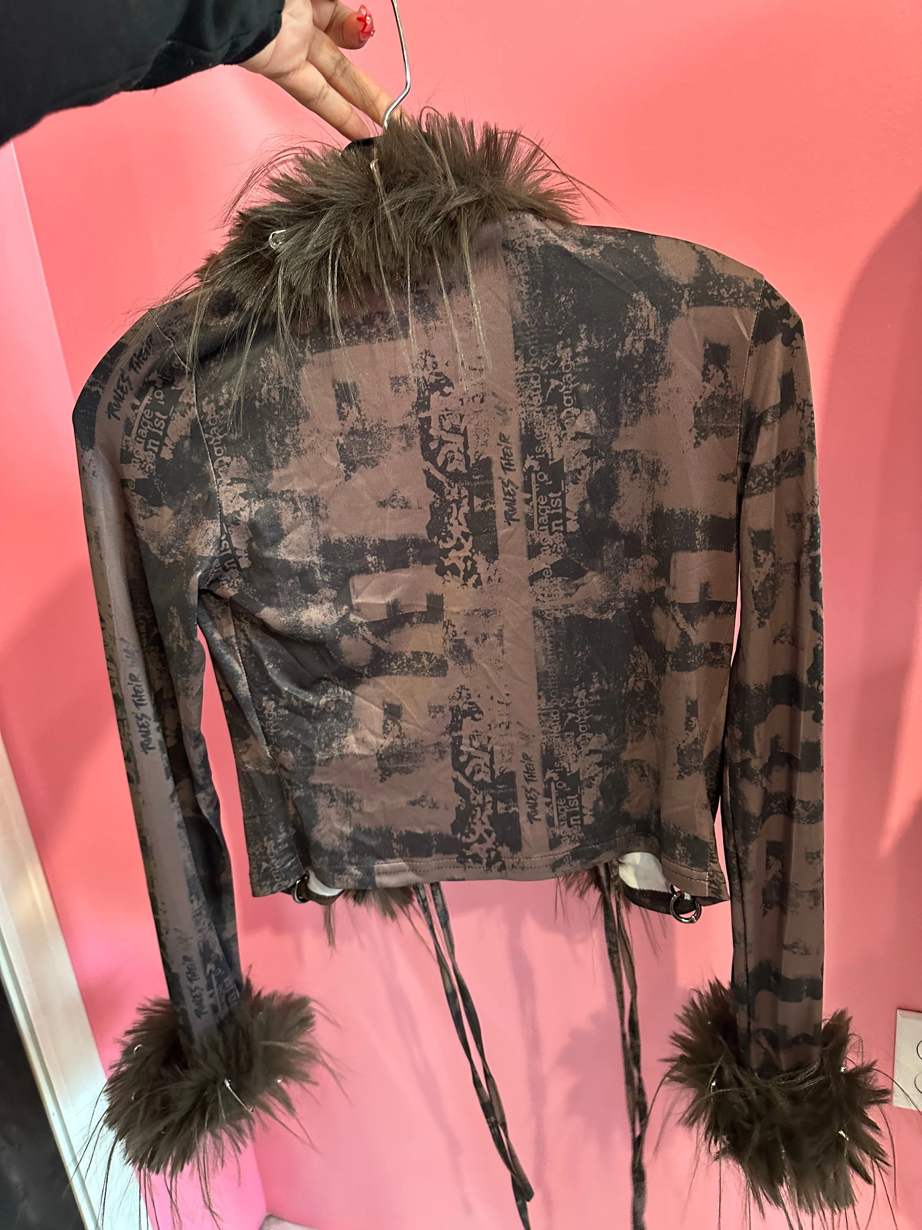 (Pre-Order 12-15 days then ship) Raw ASF Fur Pin Top(Top Only)