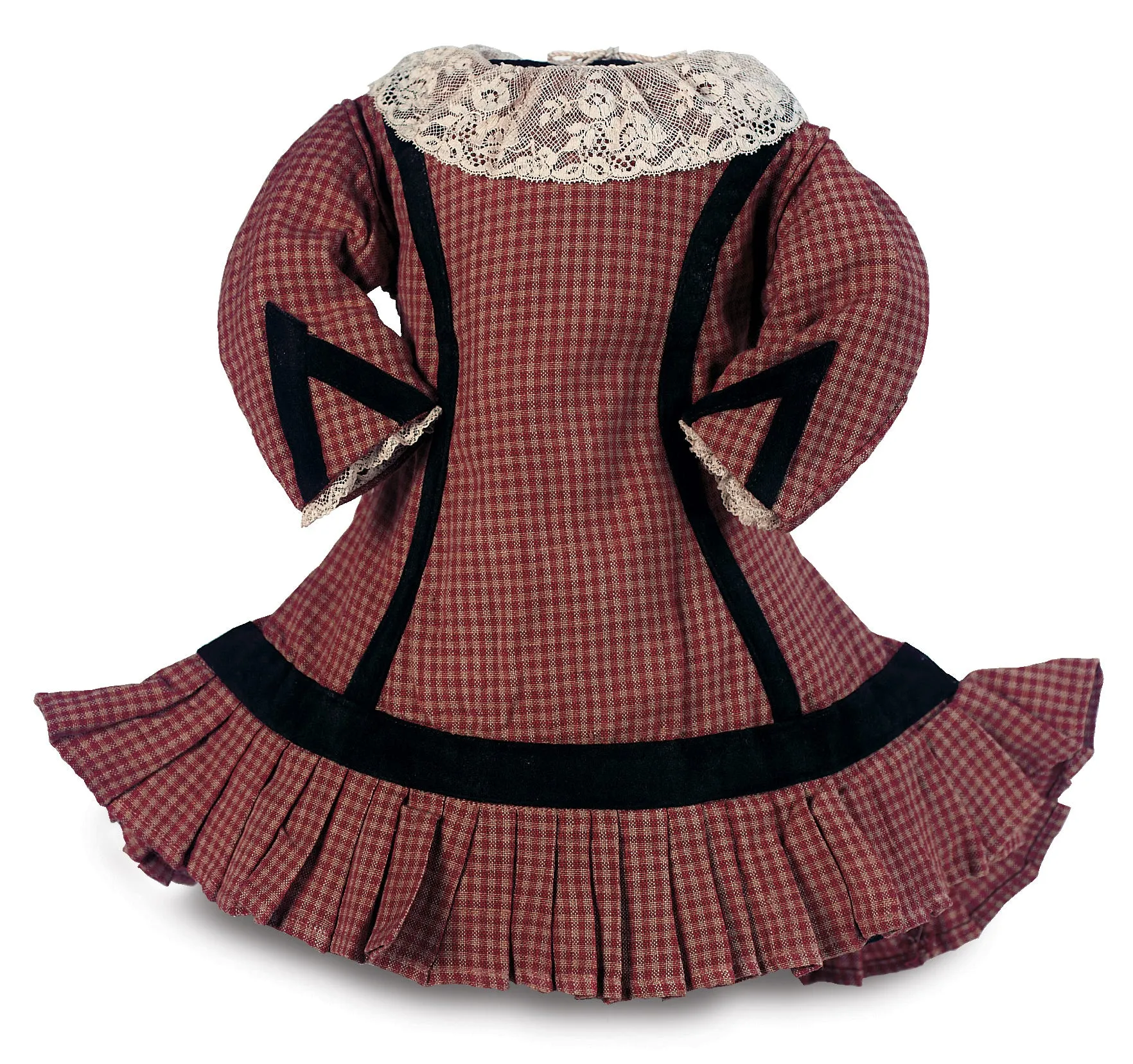 Princess Dress With Black Velvet Trim