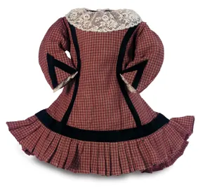 Princess Dress With Black Velvet Trim