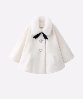 Princess Fur Collar Cape Coat