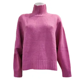Pur Schön, Cashmere-Pullover mit Turtleneck in Pink