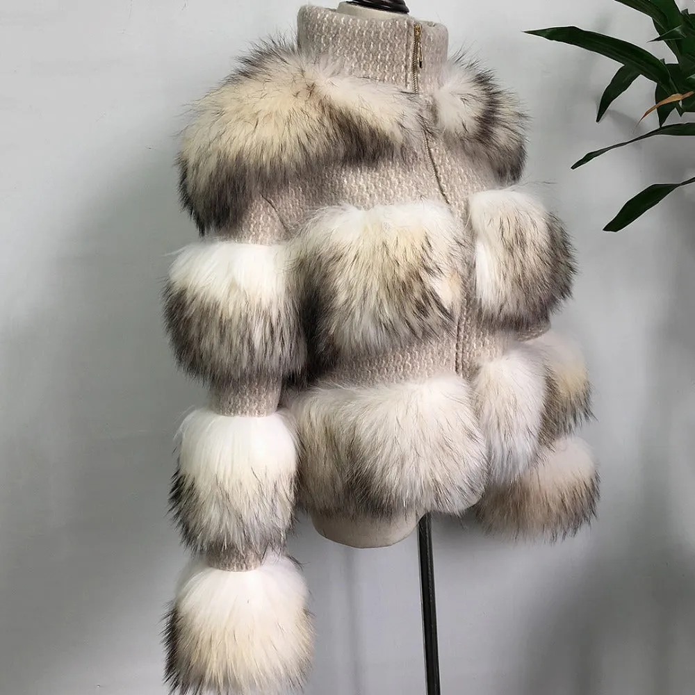 Raccoon Natural Fur Coat