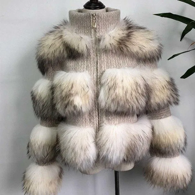 Raccoon Natural Fur Coat