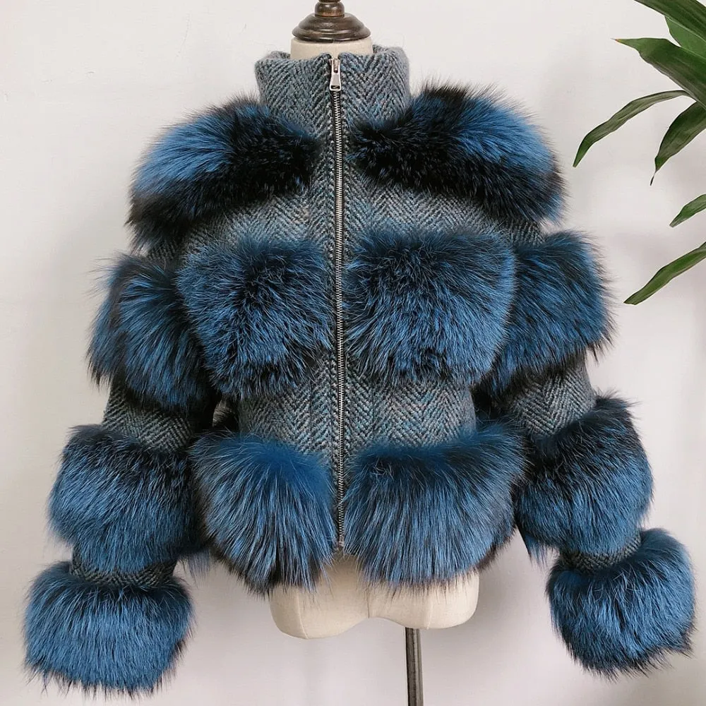 Raccoon Natural Fur Coat