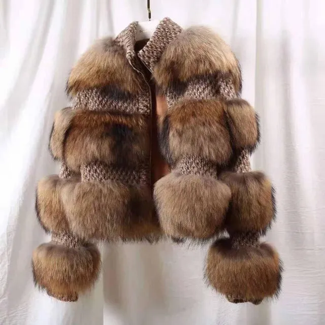 Raccoon Natural Fur Coat