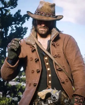 RDR 2 Arthur Morgan Brown Denim Jacket