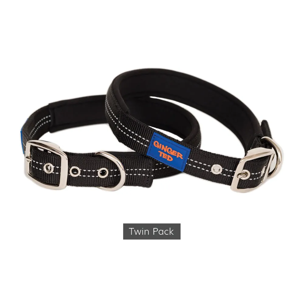 Reflective Comfort Nylon Padded Adjustable Dog Collar
