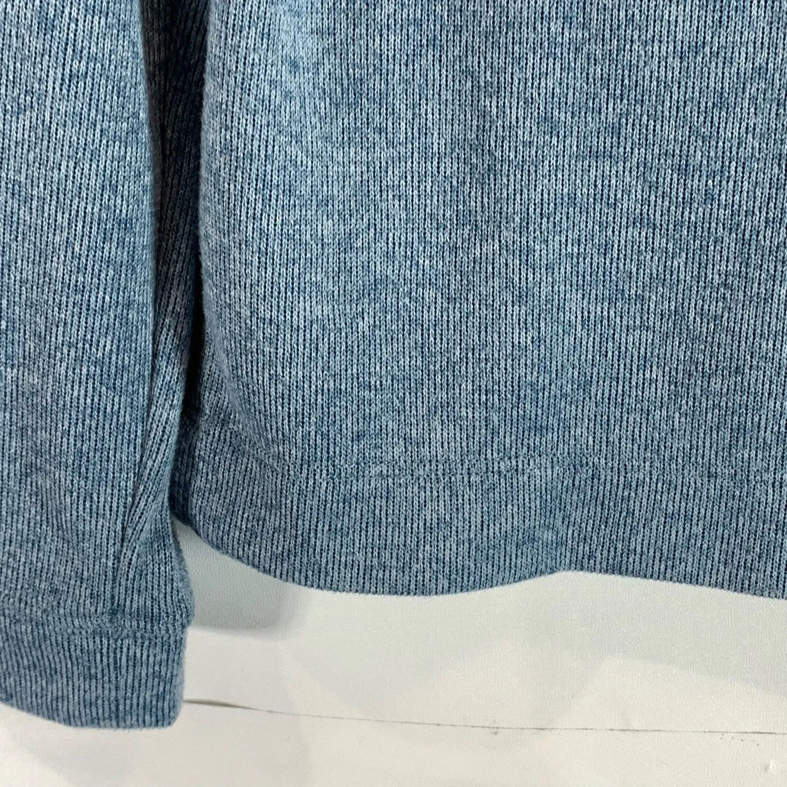 RHONE Men's Stellar Blue Marle Commuter Standard-Zip Quarter-Zip Sweater SZ S