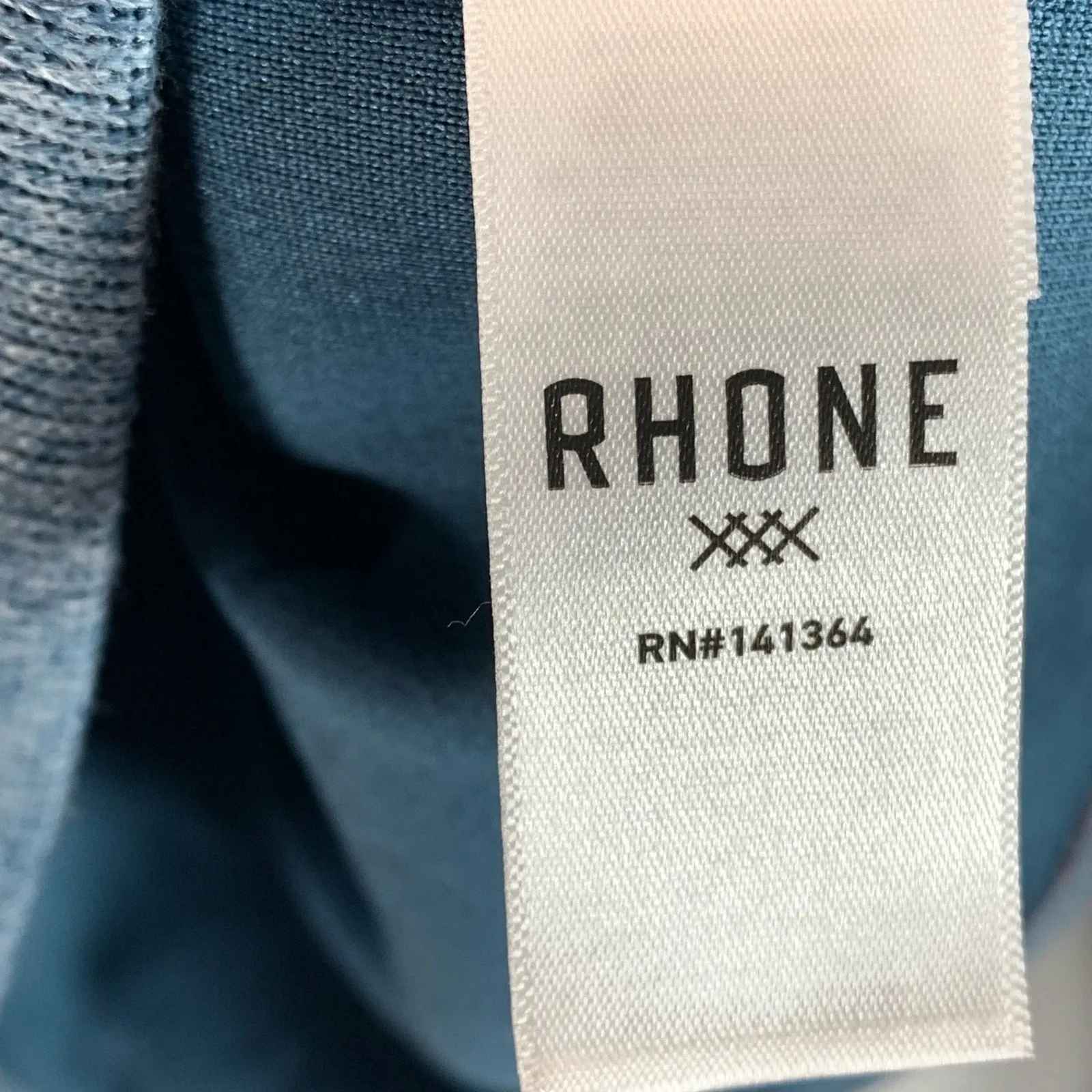 RHONE Men's Stellar Blue Marle Commuter Standard-Zip Quarter-Zip Sweater SZ S