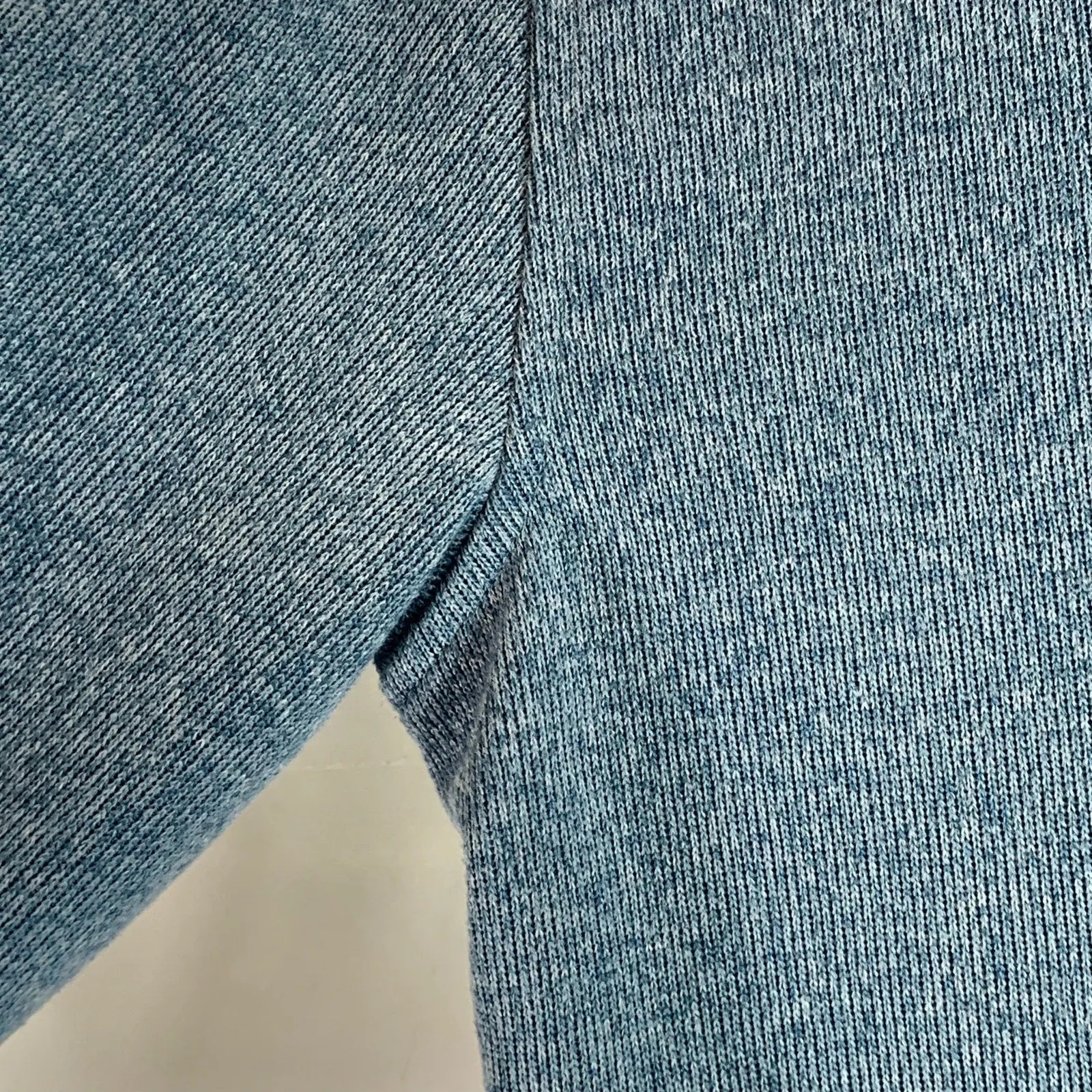 RHONE Men's Stellar Blue Marle Commuter Standard-Zip Quarter-Zip Sweater SZ S