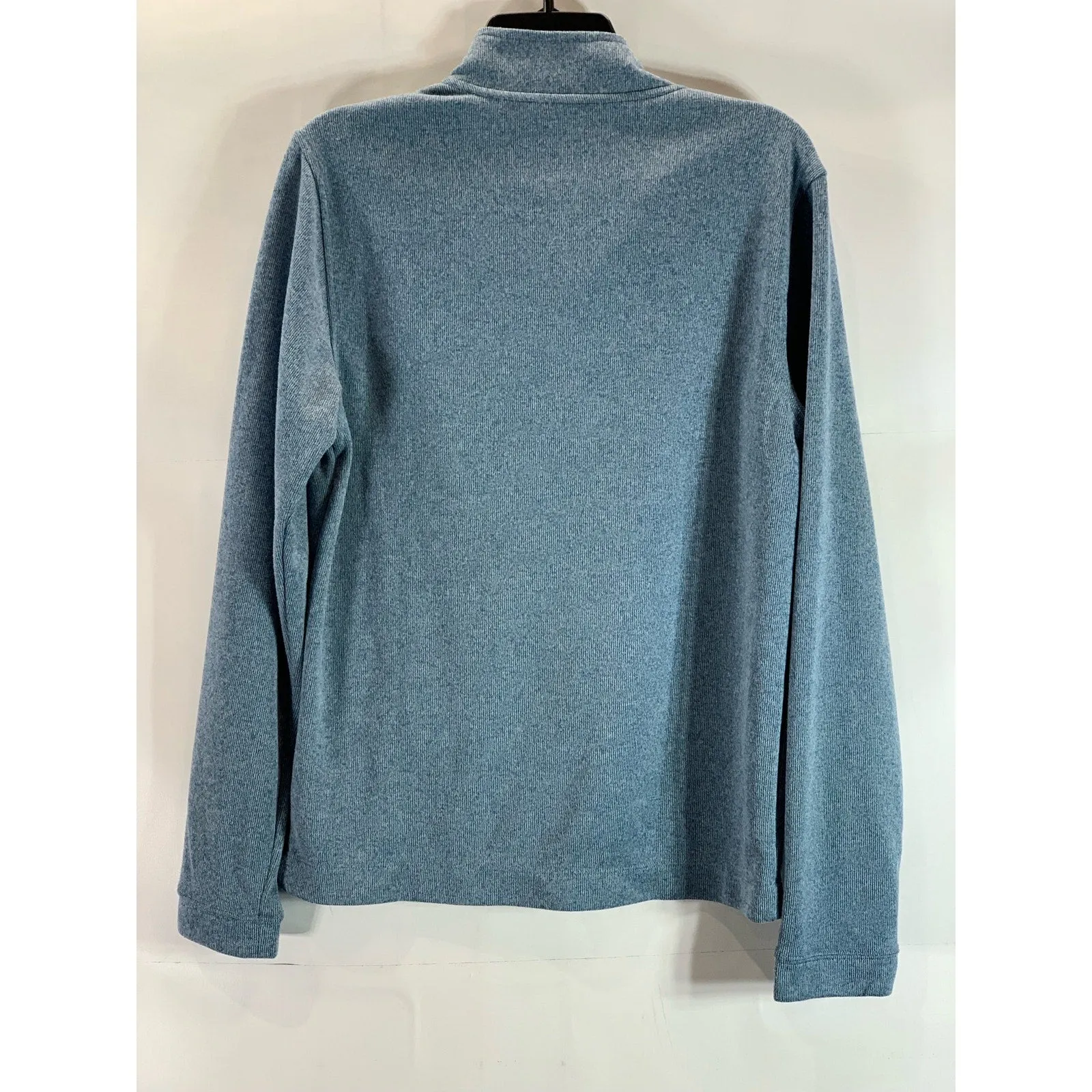 RHONE Men's Stellar Blue Marle Commuter Standard-Zip Quarter-Zip Sweater SZ S
