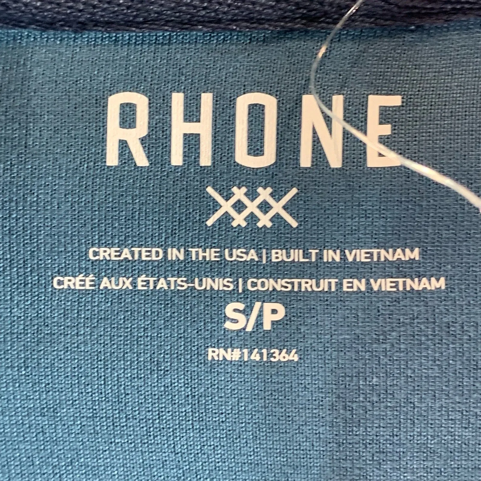 RHONE Men's Stellar Blue Marle Commuter Standard-Zip Quarter-Zip Sweater SZ S