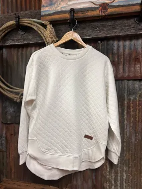 Royce Quilted Ivory Pullover