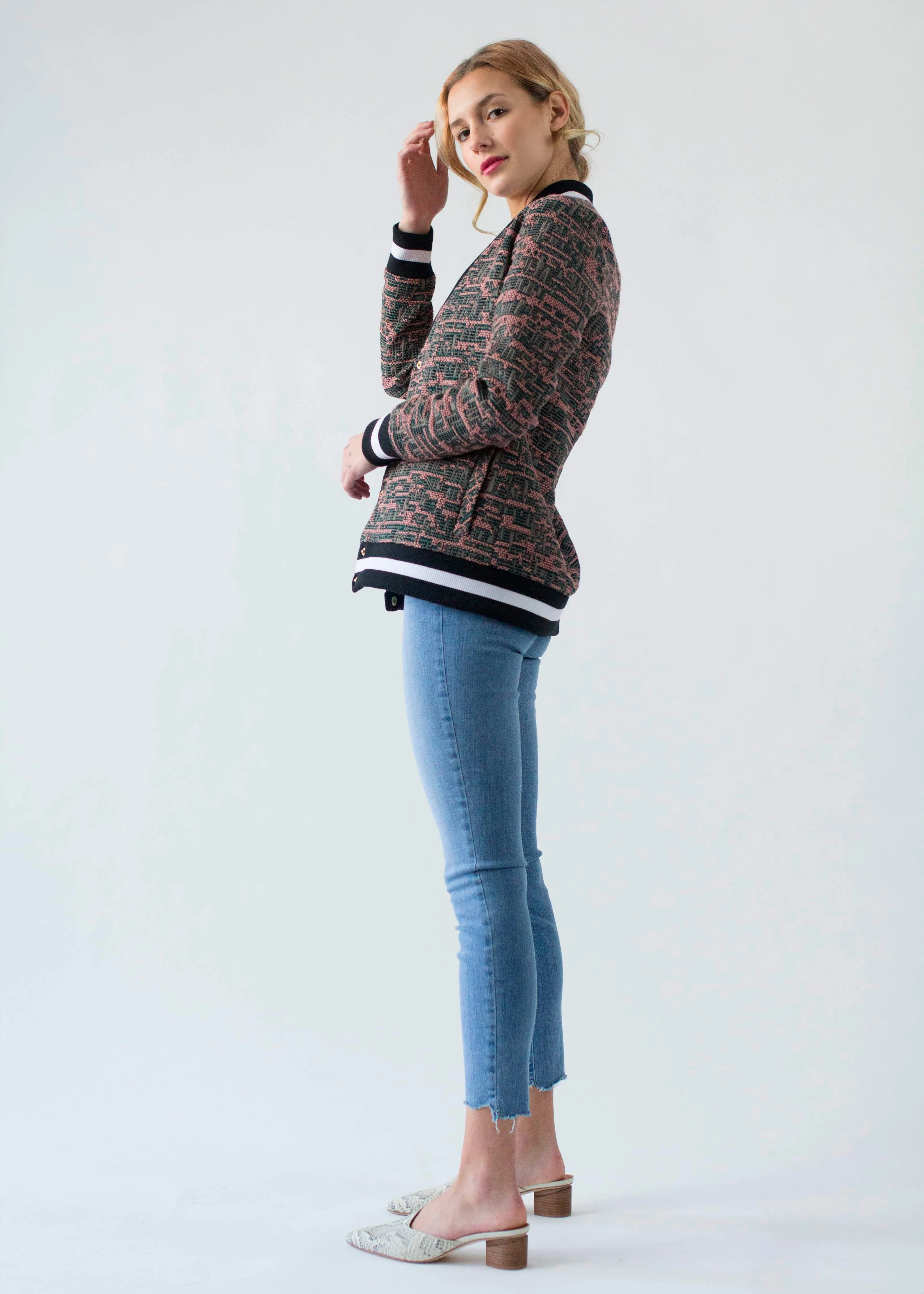 Sage-Rose Blazer Bomber