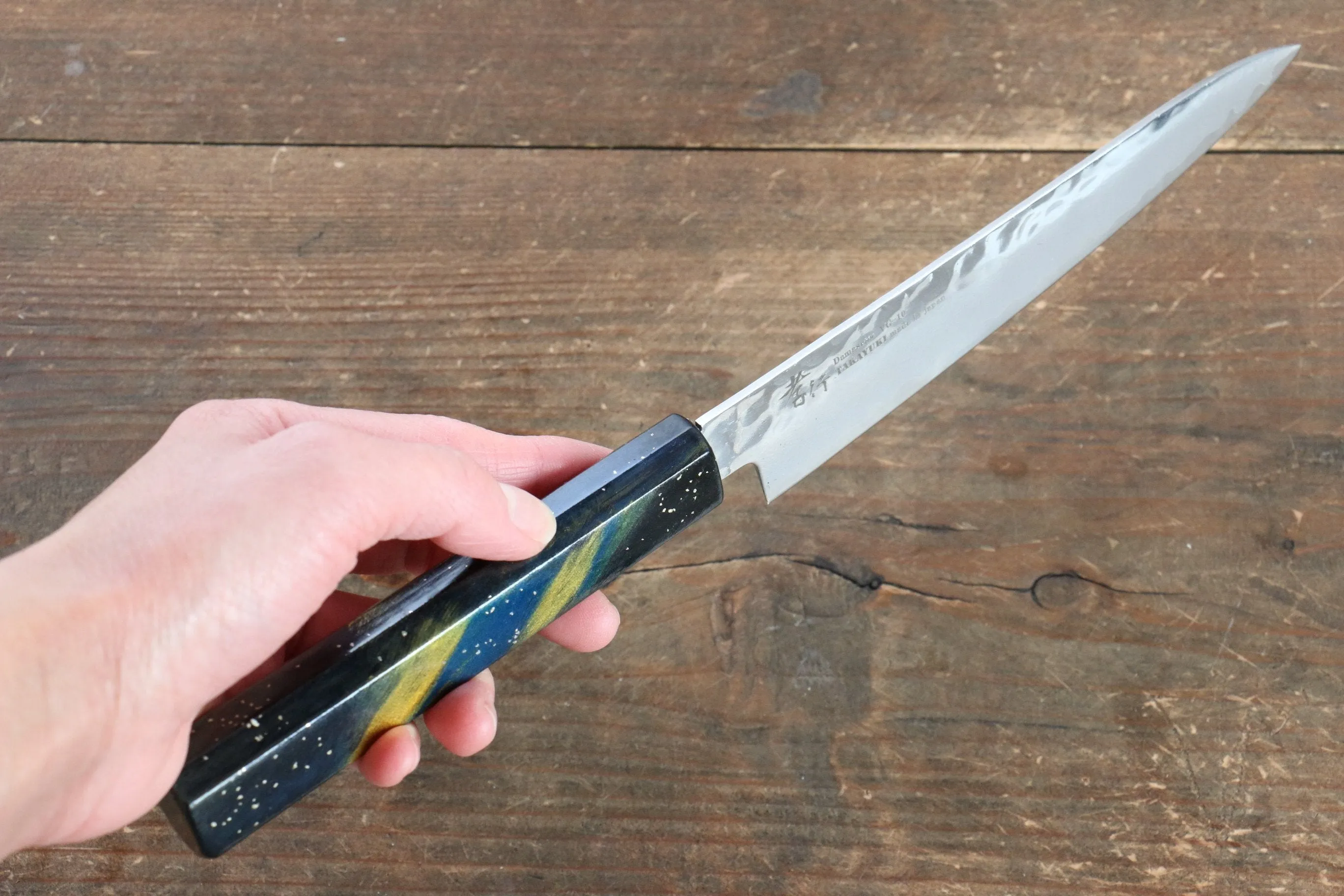 Sakai Takayuki VG10 33 Layer Damascus Petty-Utility 150mm Live oak Lacquered (Saiseki) Handle