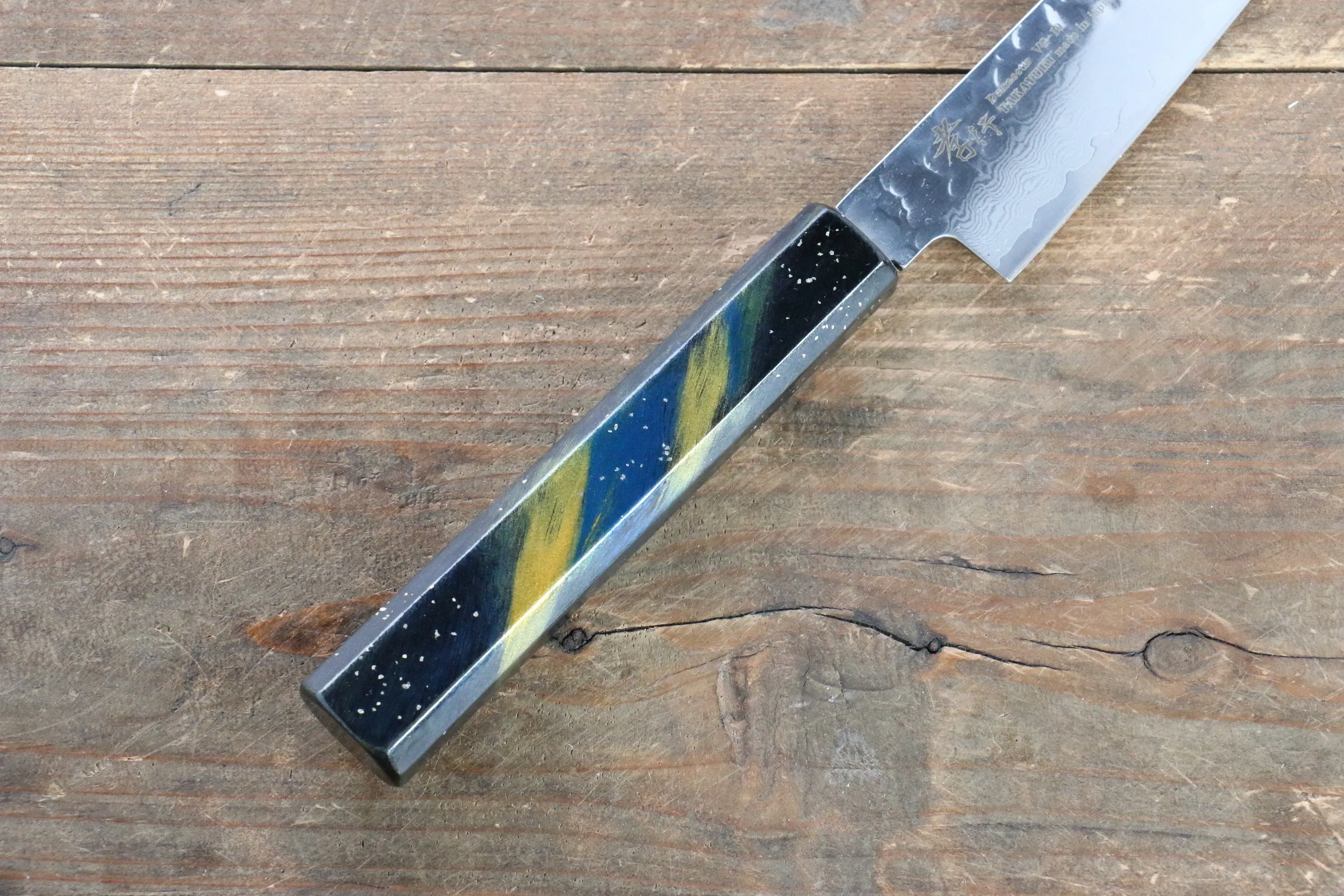 Sakai Takayuki VG10 33 Layer Damascus Petty-Utility 150mm Live oak Lacquered (Saiseki) Handle