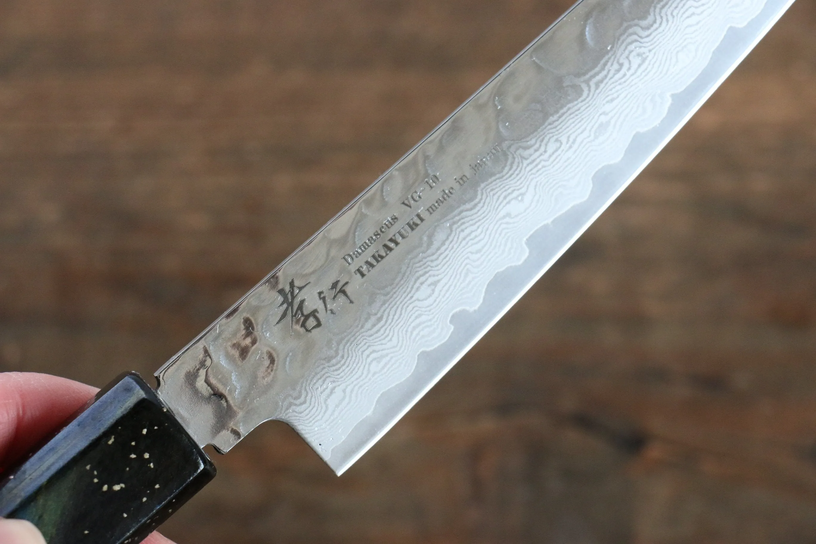 Sakai Takayuki VG10 33 Layer Damascus Petty-Utility 150mm Live oak Lacquered (Saiseki) Handle