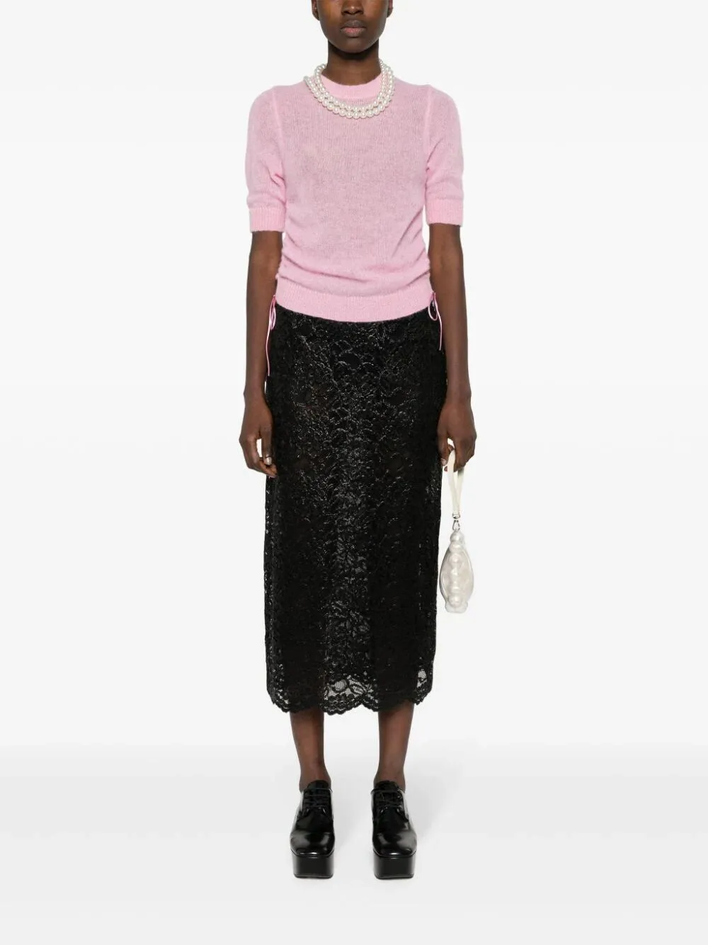 SCALLOPED PENCIL SKIRT