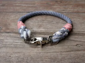 Seaside Blue Cotton Rope Dog ID Collar