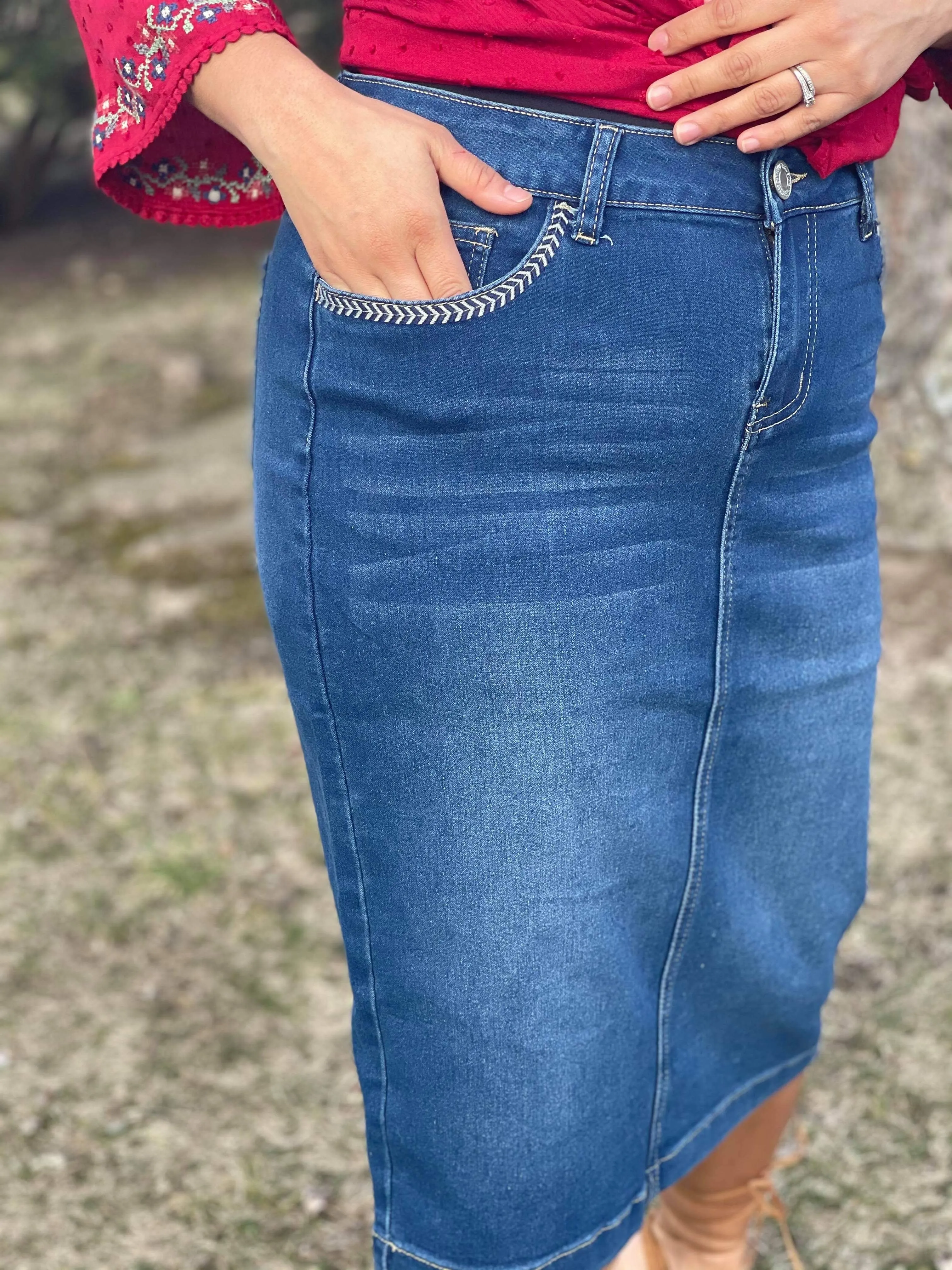 Shara Denim Skirt
