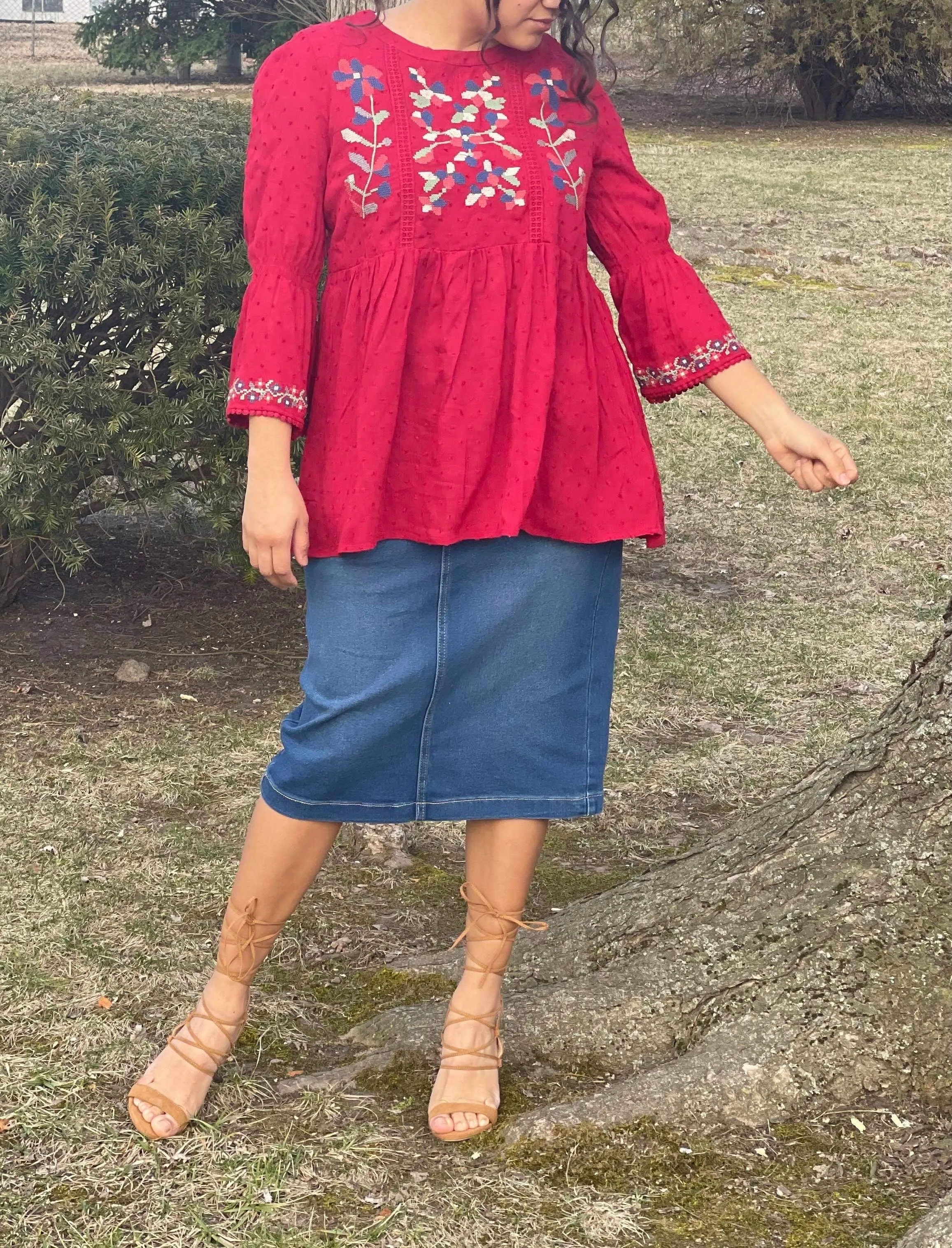 Shara Denim Skirt