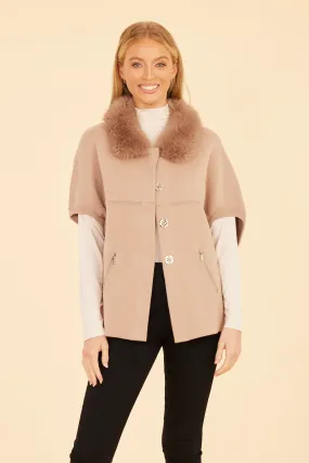 Short Sleeve Cardigan - Taupe