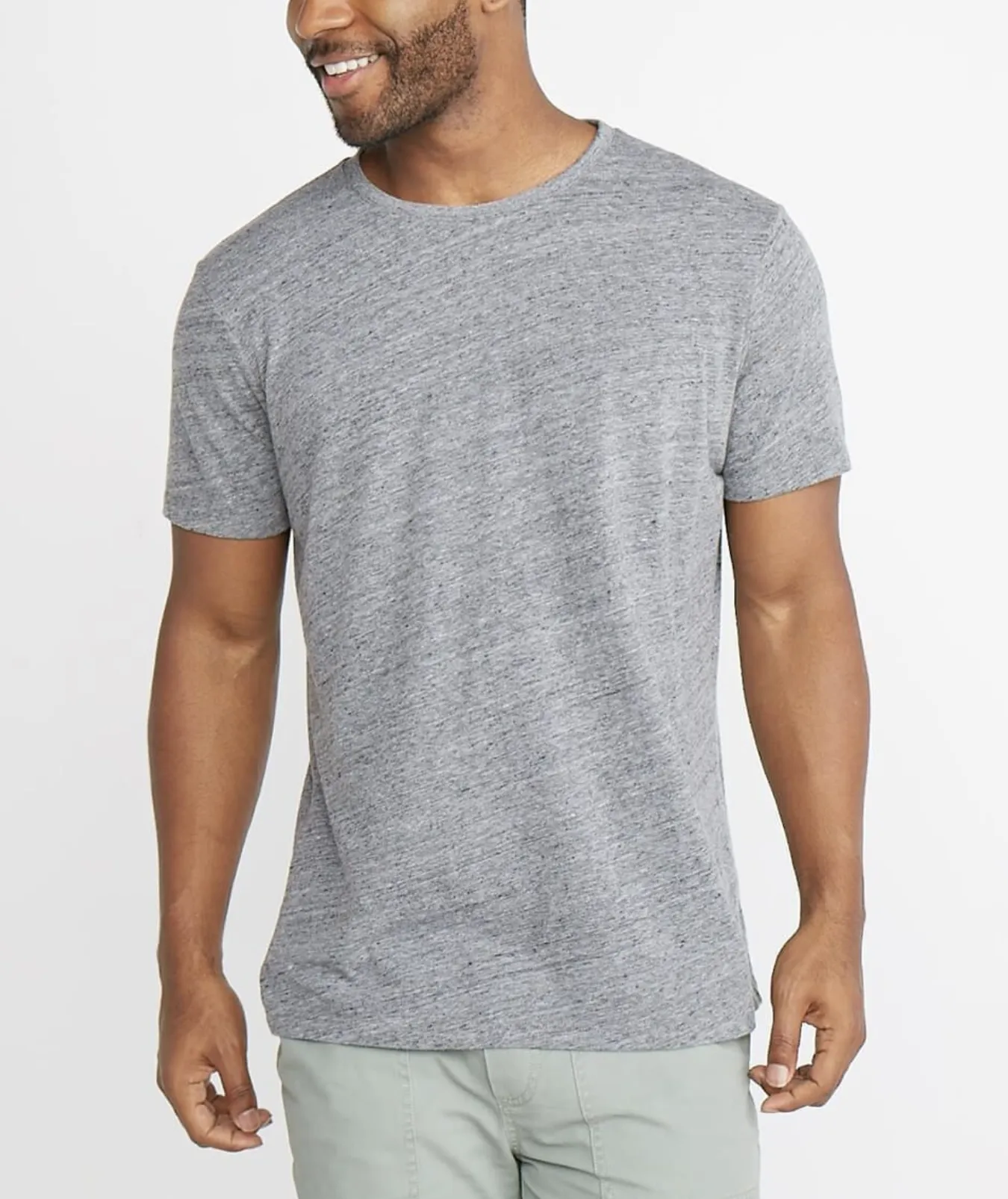 Signature Crewneck Tee - Mid Heather Gray