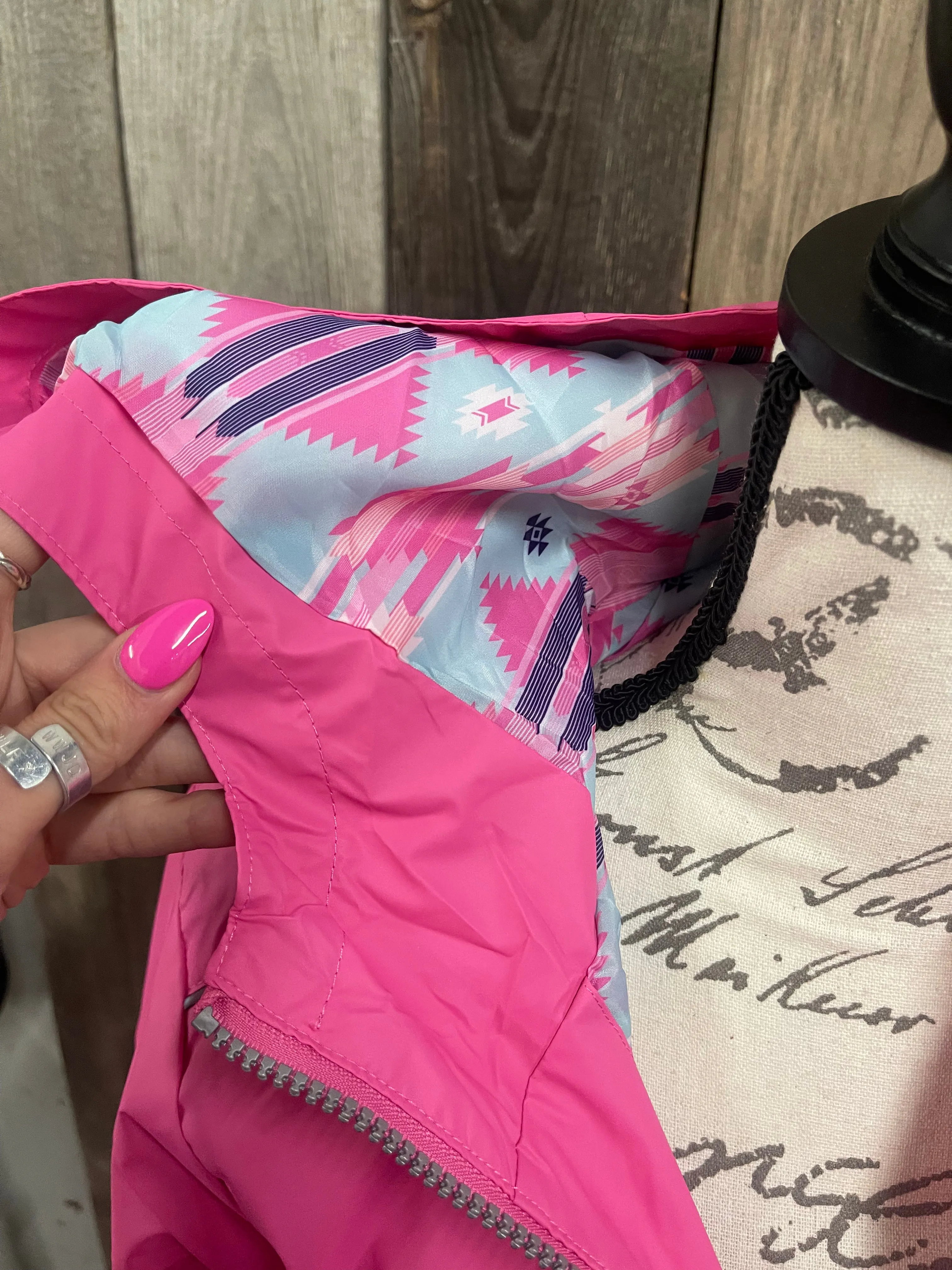Simply Southern - Full Zip Rain Jacket - Berry