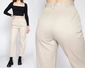 Small 90s Liz Claiborne Cotton Khaki High Waisted Pants 26.5"