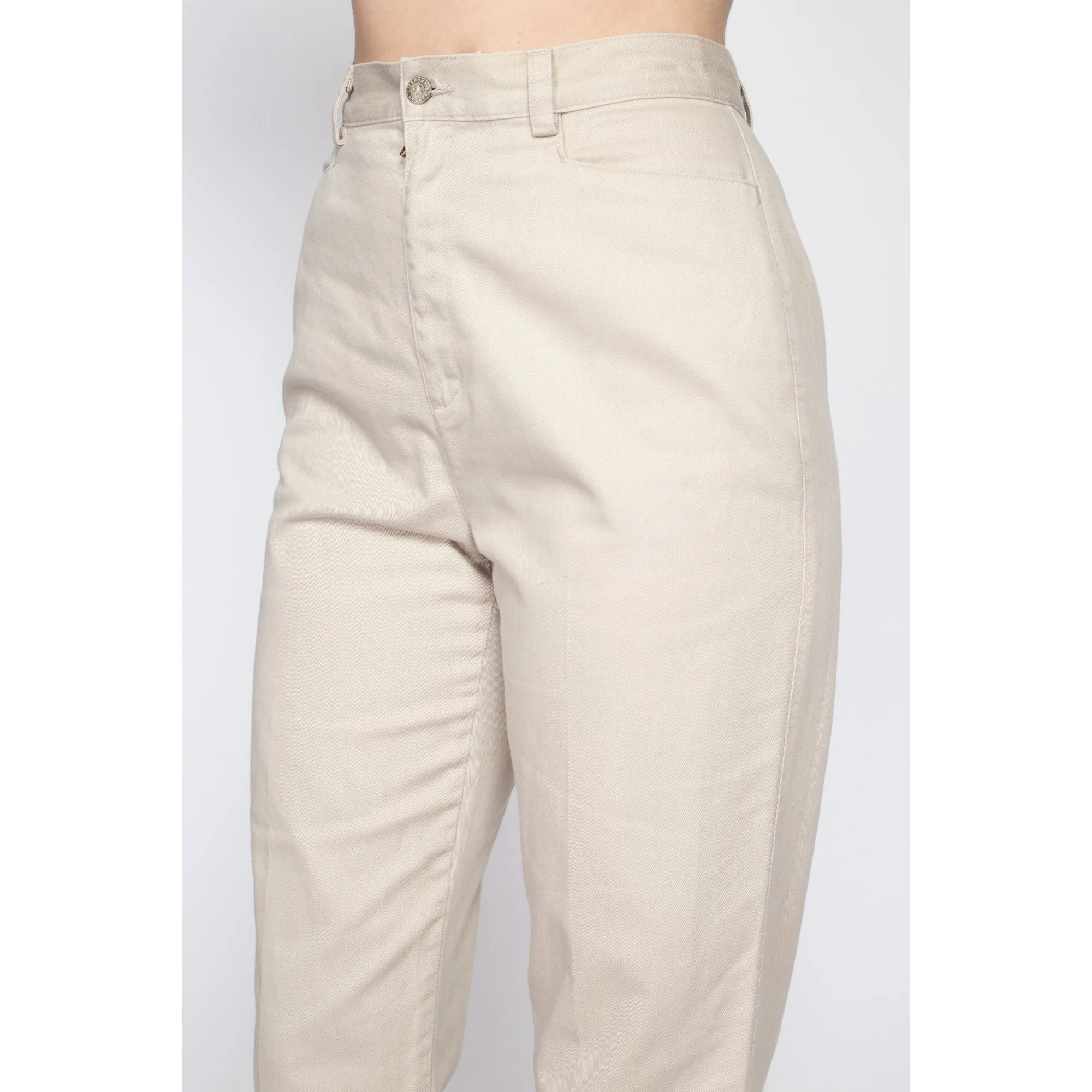 Small 90s Liz Claiborne Cotton Khaki High Waisted Pants 26.5"