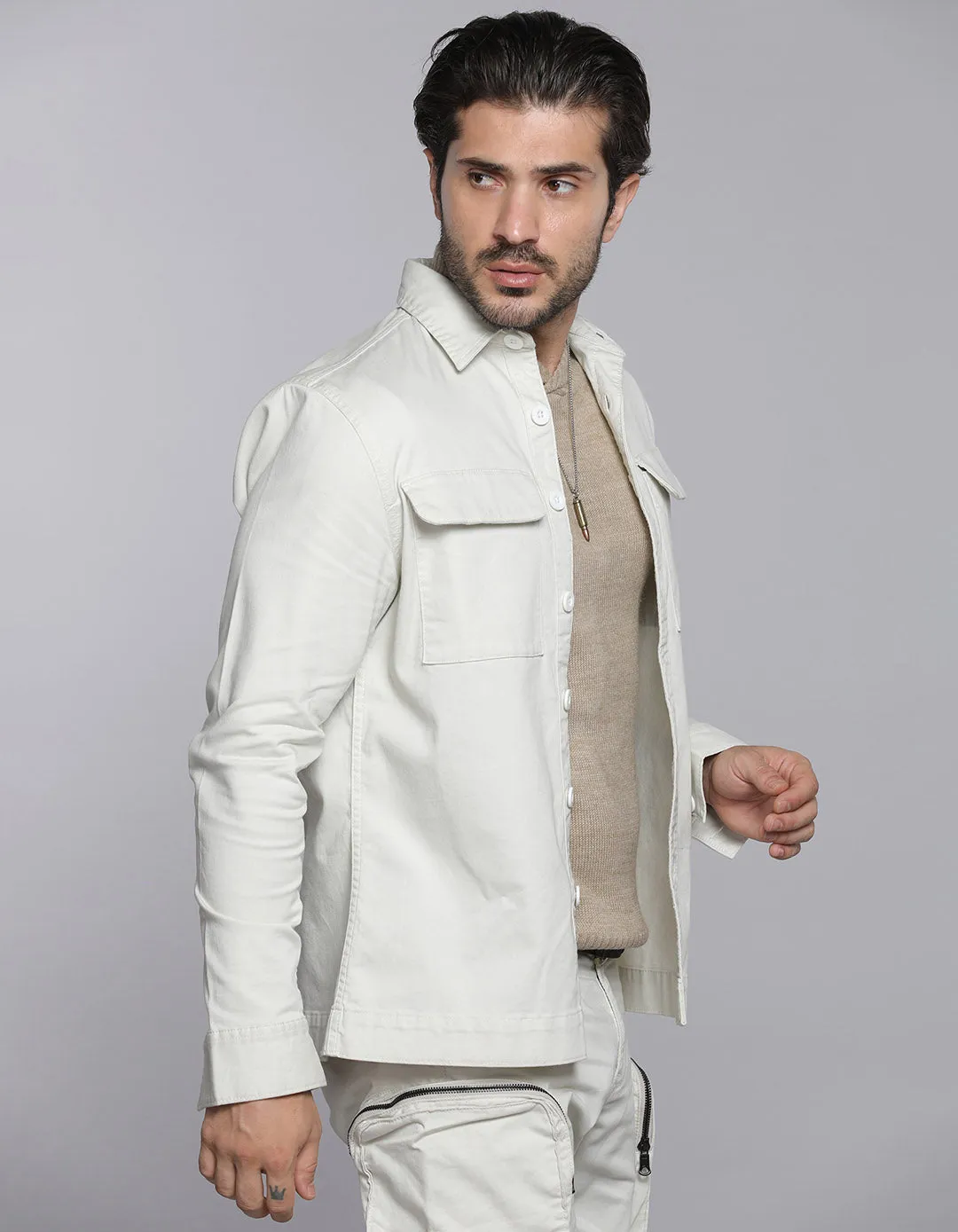 Stone Shacket & Cargo Co-ord Set