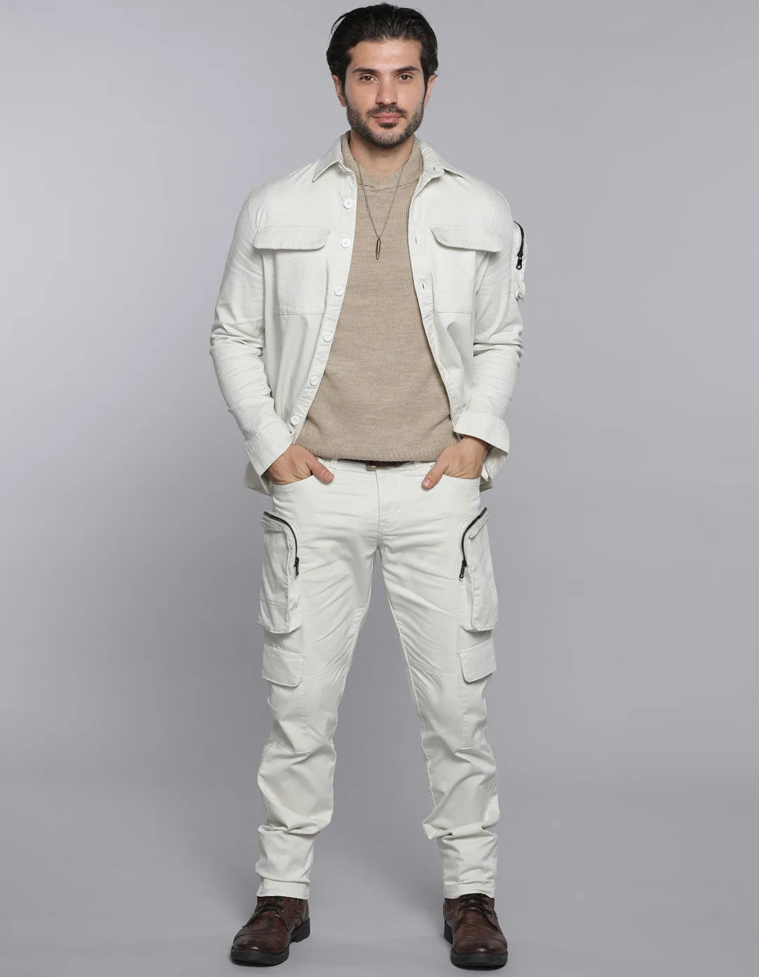 Stone Shacket & Cargo Co-ord Set