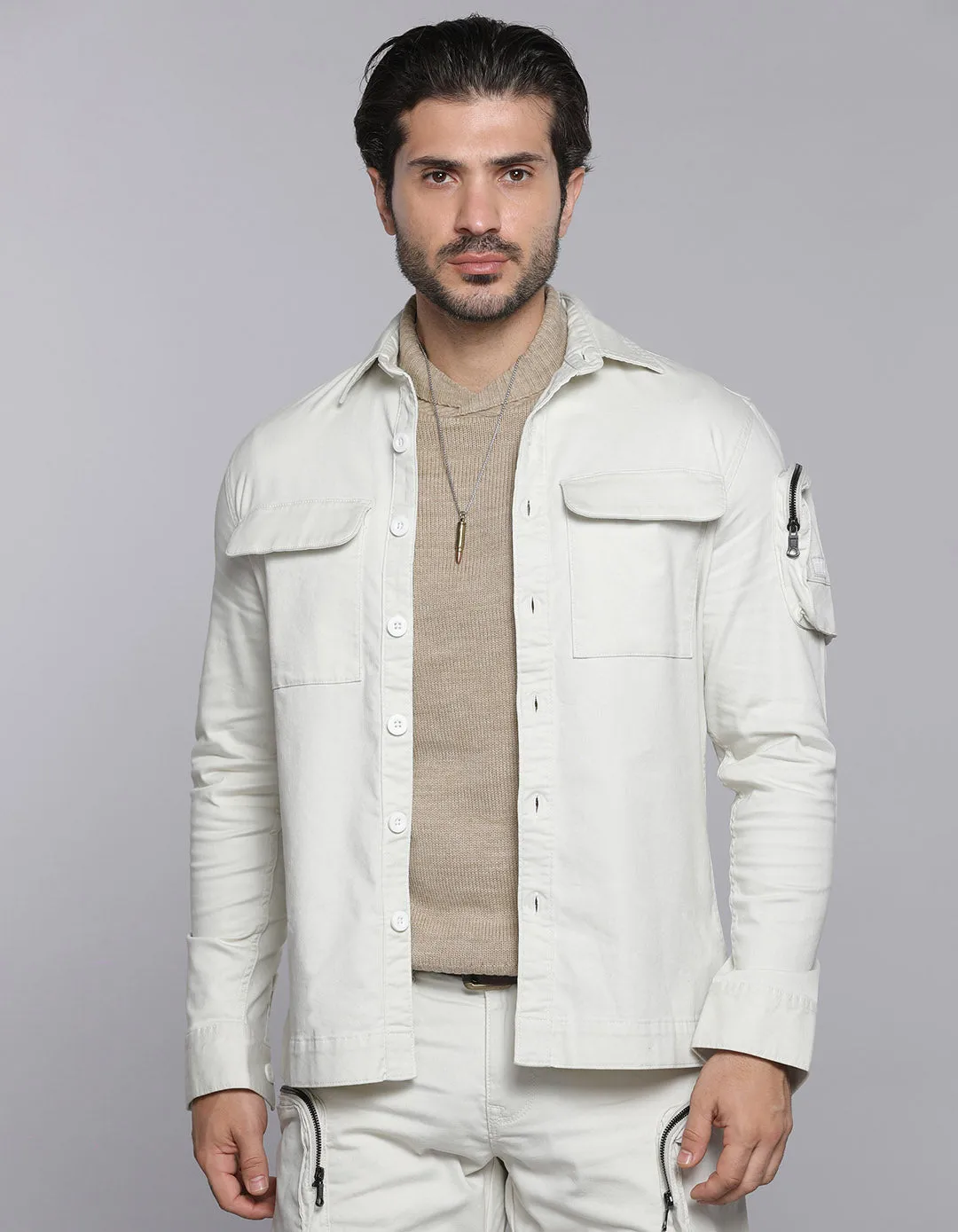 Stone Shacket & Cargo Co-ord Set