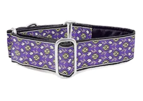 Stratford Jacquard in Purple - Martingale or Buckle Dog Collar - 1.5" Width