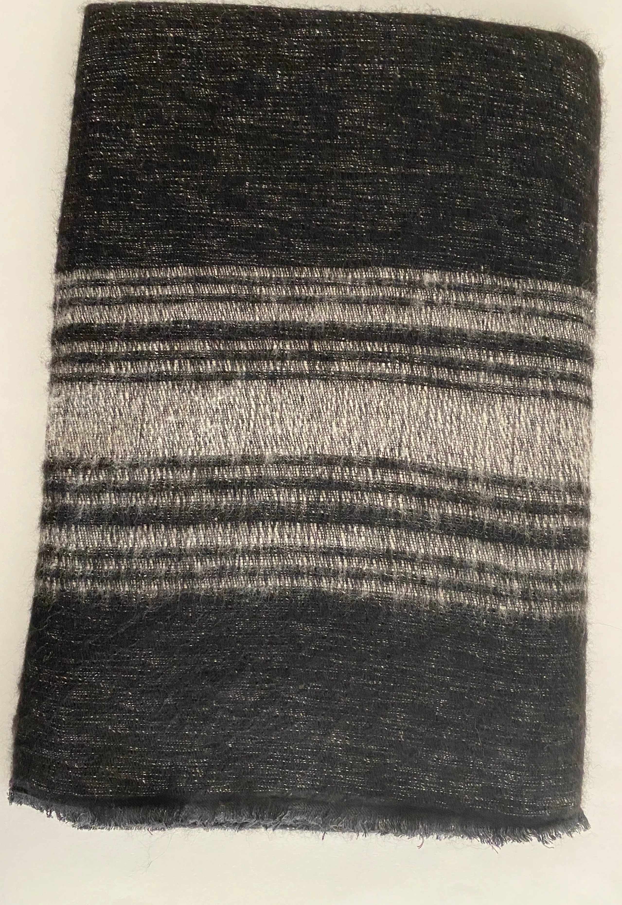 Thakali Striped Yak Wool Shawl