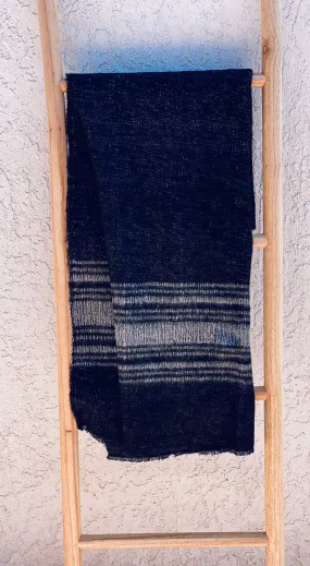Thakali Striped Yak Wool Shawl