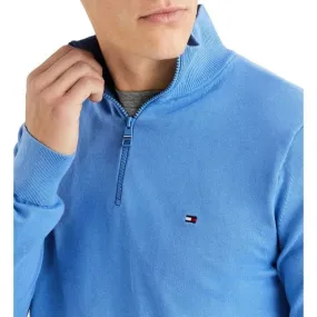 Tommy Hilfiger - 1985 Zip Mock Turtleneck Jumper - Sky Cloud