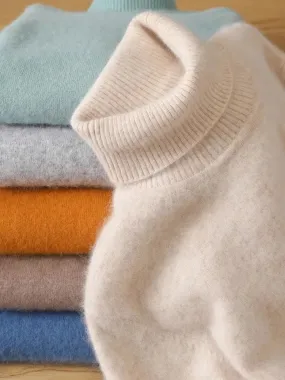 Trendy Mink Cashmere Turtleneck – Get Cozy in Style