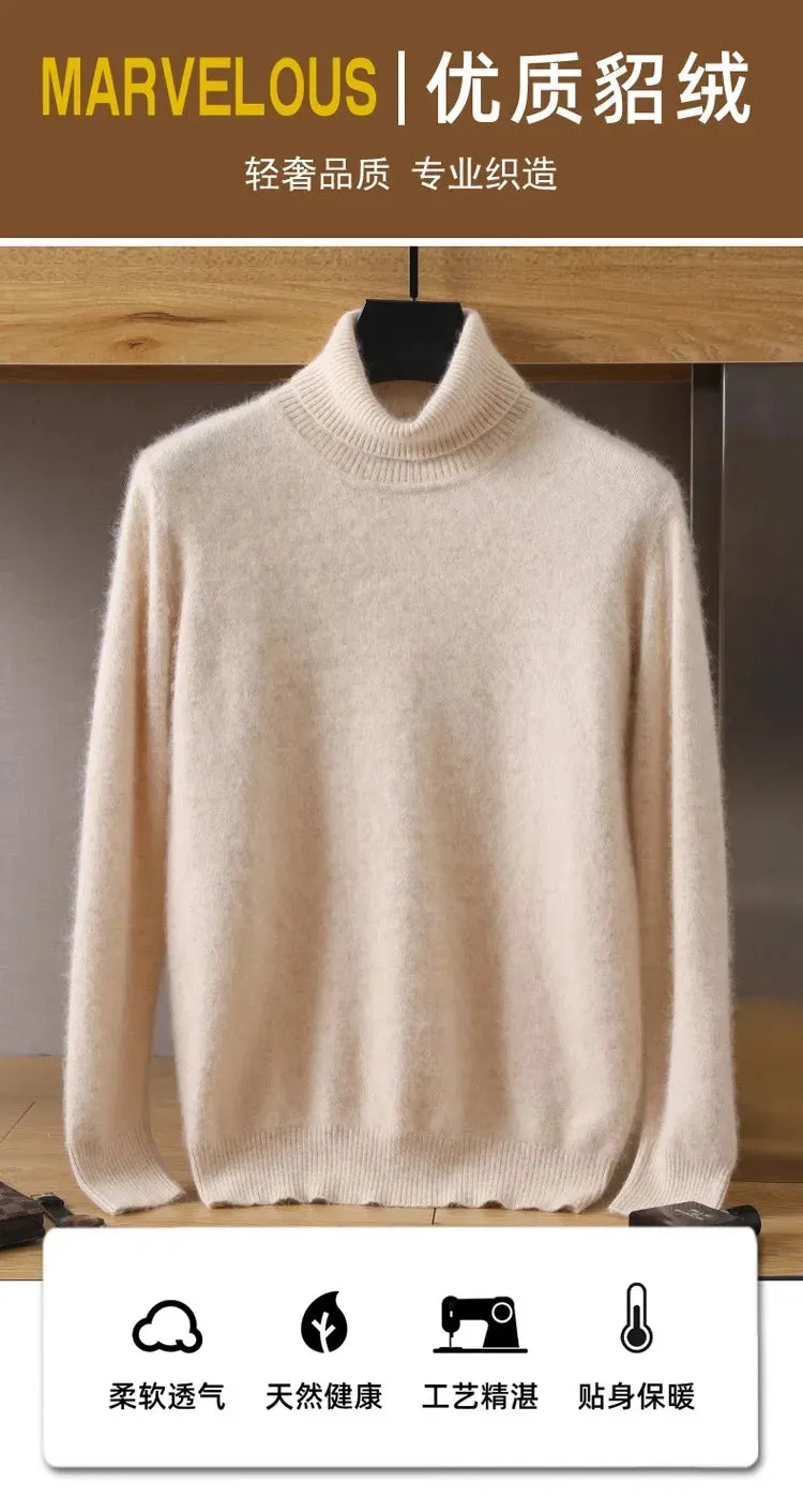 Trendy Mink Cashmere Turtleneck – Get Cozy in Style